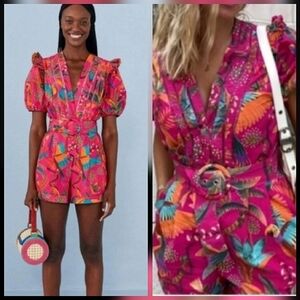 Farm Rio Pink Party Romper